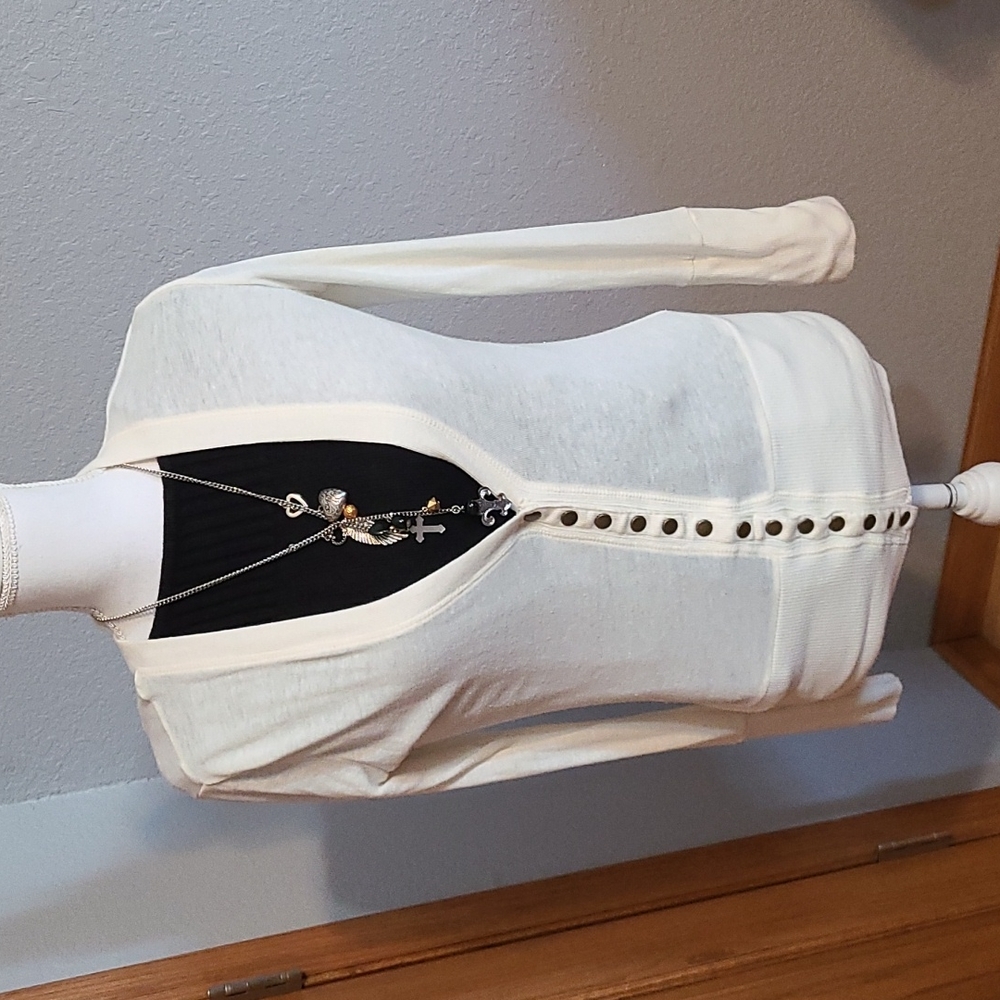 Cardigan,  sz M, ivory